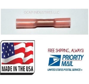 (1000) ROT 3M WÄRMESCHRUMPF STUMPF DRAHT STECKER 22-18 GA AUTO MARINE - HERGESTELLT IN USA - Bild 1 von 2