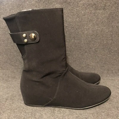Botas impermeables Stuart Weitzman Downpour negras cuña Gore Tex para mujer talla 7,5 M Foto 1 de 4