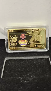 Lebron James Gold Token Coin including Display Box LA Lakers - Picture 1 of 4