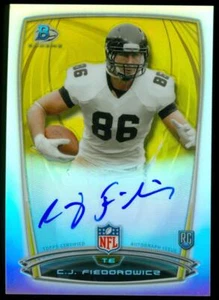 2014 Bowman Chrome Rookie Autographs Refractors #63 C.J. Fiedorowicz RC AUTO - Picture 1 of 1