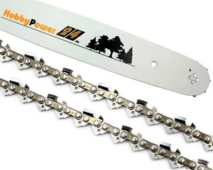 2x Sägekette + Schwert Halbmeißel 50cm 3/8 72 TG 1,6mm für Stihl 026, 029, 034 - Bild 1 von 6