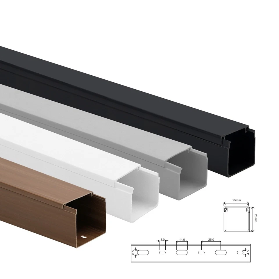 Hochwertige Kabelkanal / Kabelleiste /  25 x 25 x 2000mm /  Verschiedene Farben - Bild 1 von 1