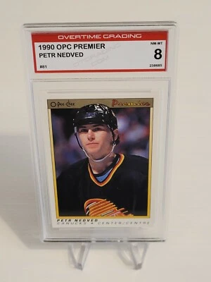 1990-91 O-PEE-CHEE OPC Premier #81 PETR NEDVED Novato Horas Extra Calificado 8 Casi Nuevo-Como Nuevo Foto 1 de 2
