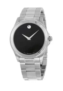 Brand New Movado Men’s Junior Sport Black Dial Stainless Steel Watch 0605746 - Picture 1 of 4