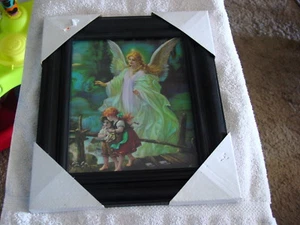 ÁNGEL DE LA GUARDA 11X13 CUADRO ENMARCADO MDF (MARCO COLOR NEGRO) - Imagen 1 de 2