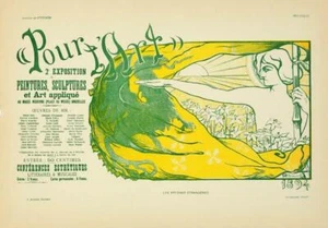 ORIGINAL VINTAGE POSTER POUR L'ART VON OTTEVAERE FÜR AFFICHES ETRANGERES 1897 - Bild 1 von 1