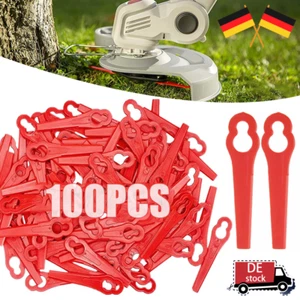 100X/200X Für Ferrex Aldi Garden Rasentrimmer Kunststoffklingen Ersatzmesser - Bild 1 von 11