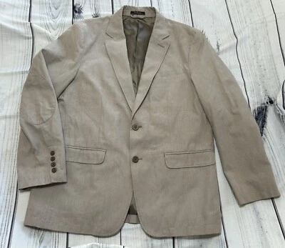 Abrigo Deportivo LL Bean Vintage Verde Caqui Safari Campo Para Hombres 44R Blazer Parche en el Codo Foto 1 de 4