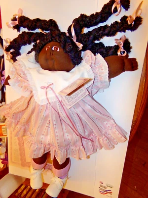 XAVIER cabbage patch sculpture doll 86ed ATHEMIST girl w/birth cert HTF HAIR STL - Image 1 of 4