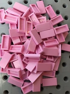 New Lego Smooth Finishing Flat Tiles Light Pink 1x2 Roof Floor Friends 50pcs - Picture 1 of 3