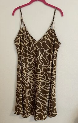 Винтажный Morgan Taylor Intimates ночная рубашка Nightie скольжения платье животное печати 1 X - Изображение 1 из 4