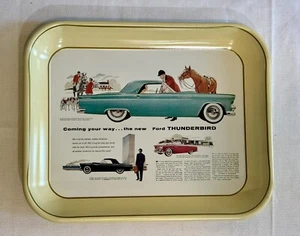 Rare MINT 1976 Reproduction Of 1950’s Ford Thunderbird Metal Advertising Tray - Picture 1 of 6