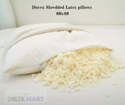 2 x Natural shredded latex adjustable Airflow and Breathability pillow 60x40cm - Image 1 of 4