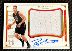 BLAKE GRIFFIN 2015 NATIONAL TREASURES COLOSSAL JERSEY SP #D /25 SIGNATURES H438
