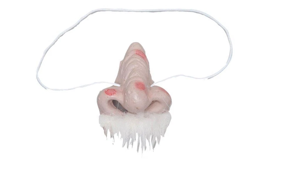 Old Man Nose and White Mustache Grandpa Costume Grand Pa White Moustache Adult  - Image 1 of 1