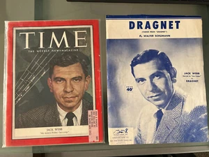 Jack Webb Complete TIME Magazine and Sheet Music from Dragnet - Picture 1 of 4