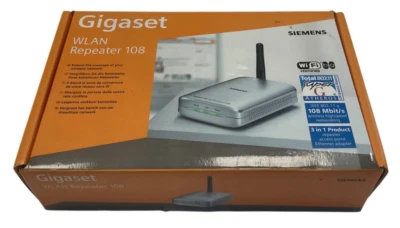 Siemens Gigaset 108 WLAN LAN bis zu 108 Mbit/s XR-Modus Plug & Play CD Handbuch - Bild 1 von 4