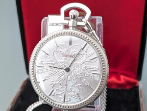 Reloj Bolsillo Raro Seiko Plata 885 Phoenix Años 70 De Colección Electrónico Dentsu 46mm - Imagen 1 de 15