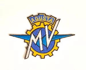Embroidered Patch - MV Agusta - Motorcycle Shop - Italy - NEW - Iron-on/Sew-on - Picture 1 of 2