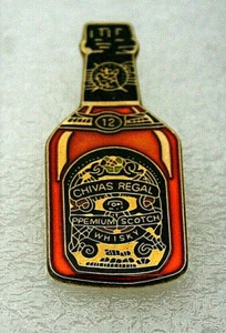 Vintage 1980er Chivas Regal Premium Whisky Flasche Werbung Pin Neu NOS - Bild 1 von 5