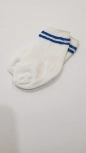 American Girl Puppe weiße Socken mit blauen Streifen neu - Bild 1 von 2