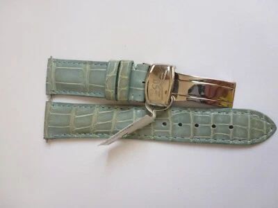 NOVO FECHO DE IMPLANTAÇÃO DUBEY & SCHALDENBRAND + pulseira de couro turquesa 19MM 16mm. - Imagem 1 de 4