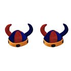 2 Pack Party Hat Performance Kids Viking Horns Child Headgear