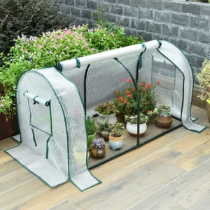 Portable Small Garden Greenhouse Transparent PVC Grow House Indoor Outdoor NEW - Picture 1 of 5