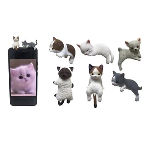 Cat Figurine Ornaments Cute Kitten Figurine Sculpture Mini 4-5cm Resin Gift - Picture 1 of 5
