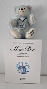 Steiff Holland Mühlen Bär 660269 K/F Porzellan-Plakette Musikwerk OVP limitiert - Bild 1 von 7