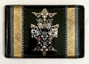 Vintage MCM Elfi Muller & Co Vienna Austria Handmade Enameled & Gilded Pin Tray - Imagen 1 de 7
