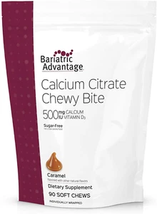 Bariatric Advantage - Calcium Citrate Chewy Bites 500mg (Caramel) - Picture 1 of 7
