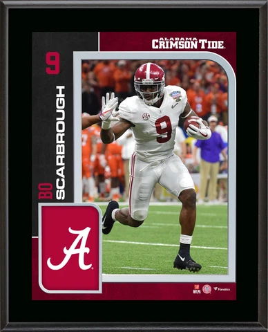 Bo Scarbrough Alabama Crimson Tide 10.5' x 13' Player Plaque Cover
