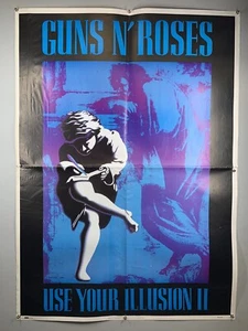 Guns n Roses Poster XL Vintage Splash Use Your Illusion II Circa Early 1990s #2 - Picture 1 of 12