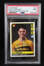 2020 Wout Van Aert Rookie RC Sticker Panini Tour De France #307 / PSA 9