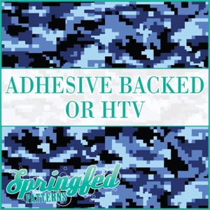 Digital Camo in blau selbstklebendes Vinyl oder HTV Wärmeübertragung Vinyl Tarndruck - Bild 1 von 2