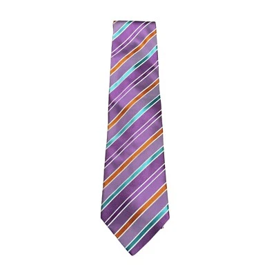 ETRO Modern Designer Multicolor Stripe Silk Tie - Image 1 of 3
