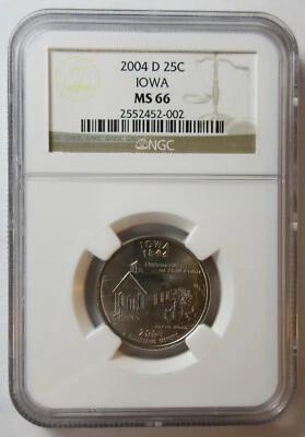 2004-D Iowa Washington Quarter NGC MS66 (#921Q) - Image 1 of 2