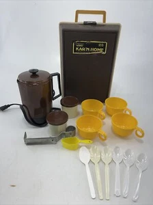 Vintage Coffee Maker Travel Kit Empire Kar'-N-Home 120V AC Brown tested works - Picture 1 of 11
