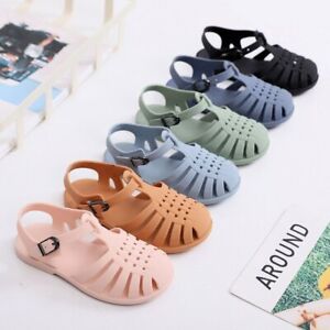 hildren Sandals Baby Girls Toddler Soft Non-slip  Kids Candy Jelly Beach Shoes