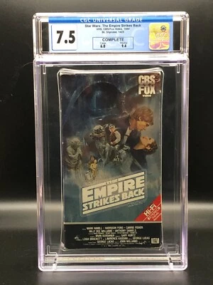 The Empire Strikes (1980) Red Label, 1984 VHS, Black Guard - CGC 7.5 - COMPLETE - Image 1 of 4