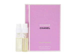 CHANEL CHANCE EAU FRAICHE EDT 1.5ml .05fl oz x 2 PERFUME SPRAY SAMPLE VIALS - Picture 1 of 1