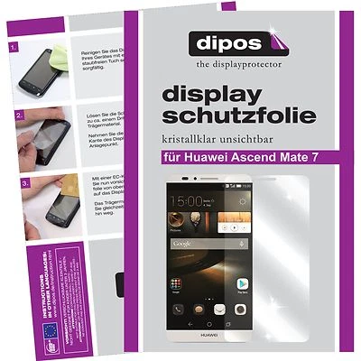 6x dipos Protection pour Huawei Ascend Mate 7 Film de d'écran cristal clair - Photo 1/4