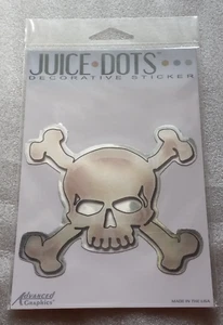 Skull and Crossbones Sticker Juice Dots Decorative Approx 4"x4" NEW IN PACKAGE  - Picture 1 of 1