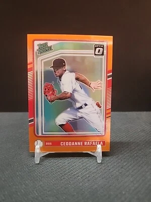 2024 Donruss Baseball Ceddanne Rafaela Optic Orange Prizm /199 - Image 1 of 2