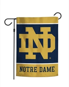 NOTRE DAME FIGHTING IRISH GARDEN FLAG 12"X18" YARD BANNER NCAA LICENSED - Picture 1 of 1