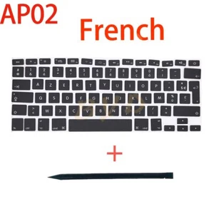 New French Keyboard Keys For Pro 13" 15" 17" A1278 A1286 A1297 Key Cap AP02 Type - Picture 1 of 2