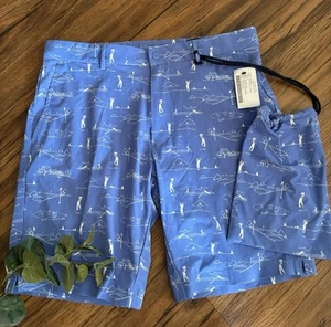 NWT $98 Polo Golf Ralph Lauren Shorts Blue 32 Country Club Sports Tailored Fit - Picture 1 of 7