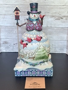 Jim Shore Heartwood Creek Winter On The Wing 4015136 Figur Schneemann Kardinal - Bild 1 von 11