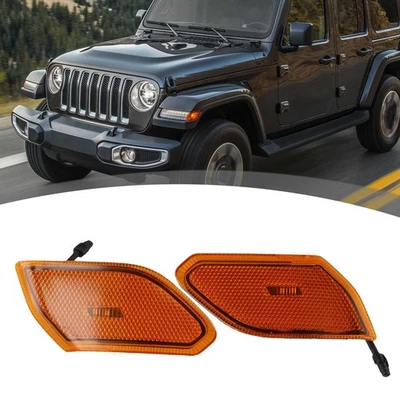 Automotive Yellow LED Side Markers for Jeep For Wrangler JL 20For 18 Plus - Image 1 of 4